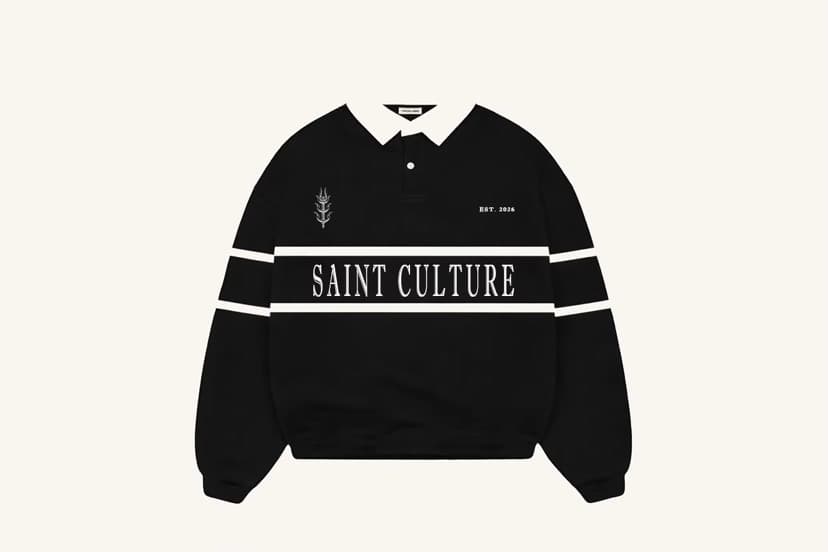 Saint Culture Polo | Premium Boxy Rugby Polo detail view 3